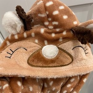 Kids Reindeer Plush Pajama, Size 14/16